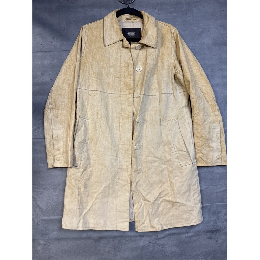 vintage Coach tan Desert Color Trench/walking Coat Med